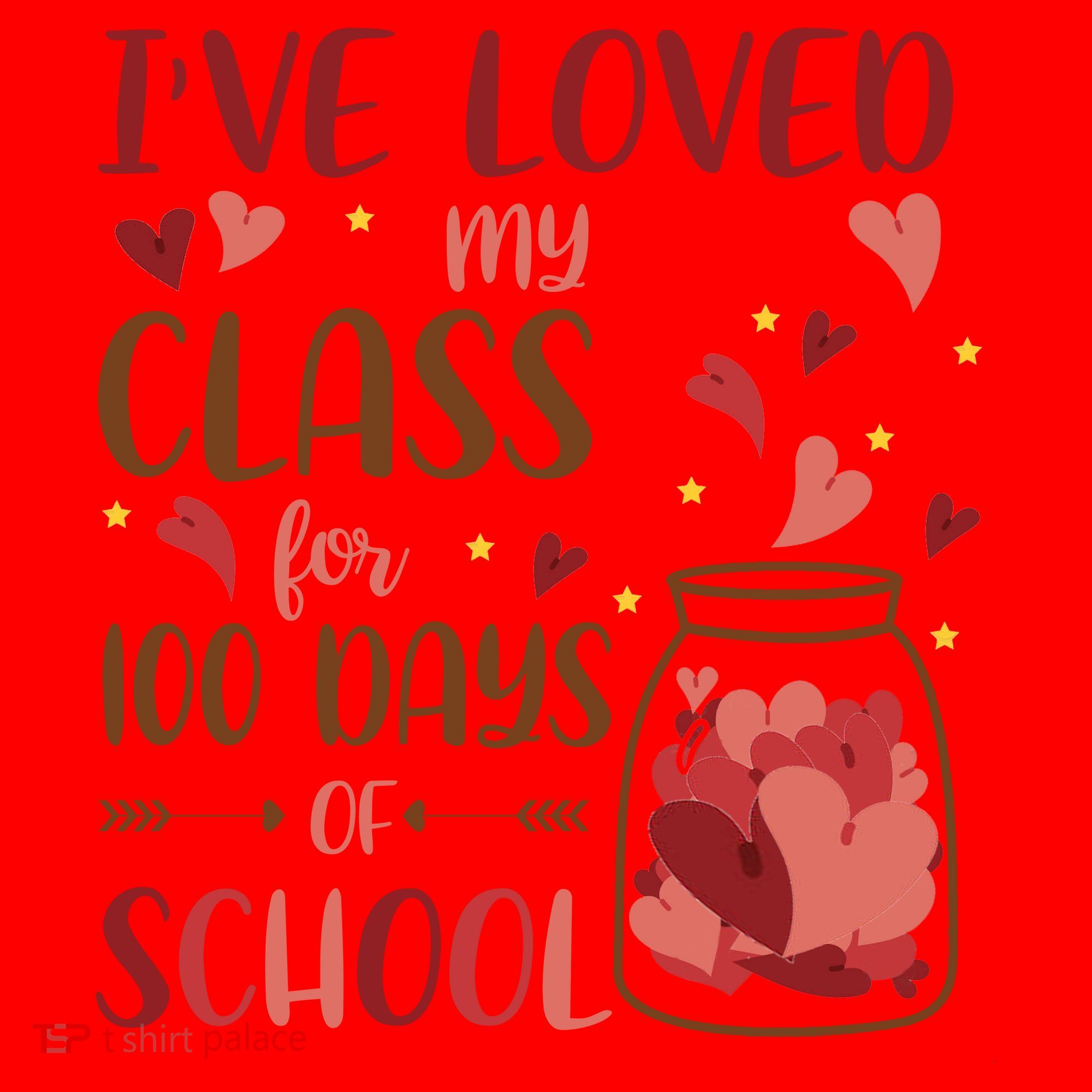 I've Loved My Class For 100 Days Of School Valentines Santa Hat