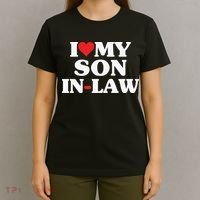 I Love My Son In Law Heart Funny T-Shirt thumb 4