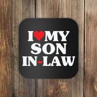 I Love My Son In Law Heart Funny Coaster thumb 0