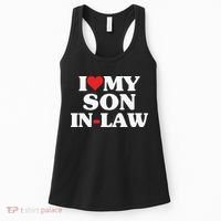 I Love My Son In Law Heart Funny Women's Tank Top thumb 0
