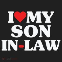 I Love My Son In Law Heart Funny Golf Towel thumb 3