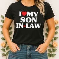 I Love My Son In Law Heart Funny Women's T-Shirt thumb 2