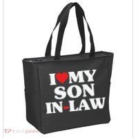 I Love My Son In Law Heart Funny Tote Bag thumb 2