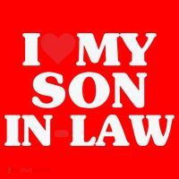 I Love My Son In Law Heart Funny Santa Hat thumb 1