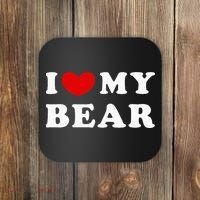 I Love My Bear I Heart My Bear Coaster thumb 0