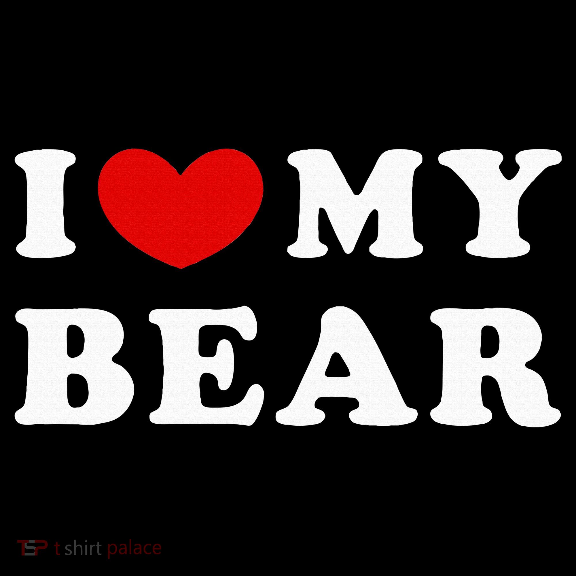 I Love My Bear I Heart My Bear Women's Hoodie