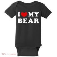 I Love My Bear I Heart My Bear Baby Bodysuit thumb 0