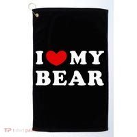 I Love My Bear I Heart My Bear Golf Towel thumb 0