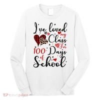 I've Loved My Class For 100 Days Of School Valentine Hearts Long Sleeve Shirt thumb 0