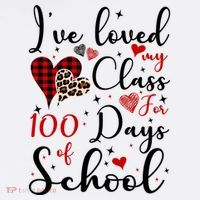 I've Loved My Class For 100 Days Of School Valentine Hearts Long Sleeve Shirt thumb 2