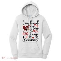 I've Loved My Class For 100 Days Of School Valentine Hearts Women's Hoodie thumb 0