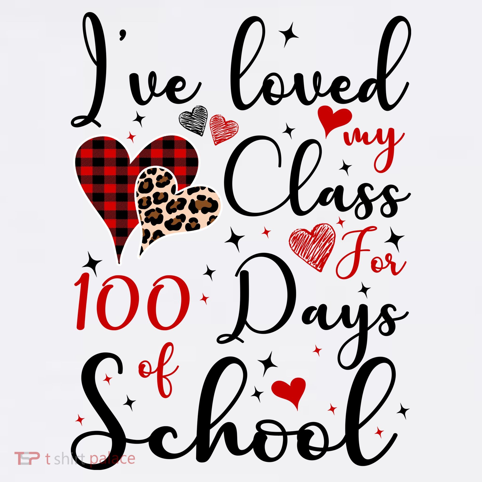 I've Loved My Class For 100 Days Of School Valentine Hearts Mousepad