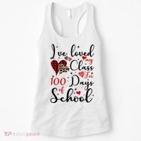 I've Loved My Class For 100 Days Of School Valentine Hearts Women's Tank Top thumb 0