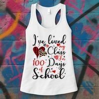 I've Loved My Class For 100 Days Of School Valentine Hearts Women's Tank Top thumb 3
