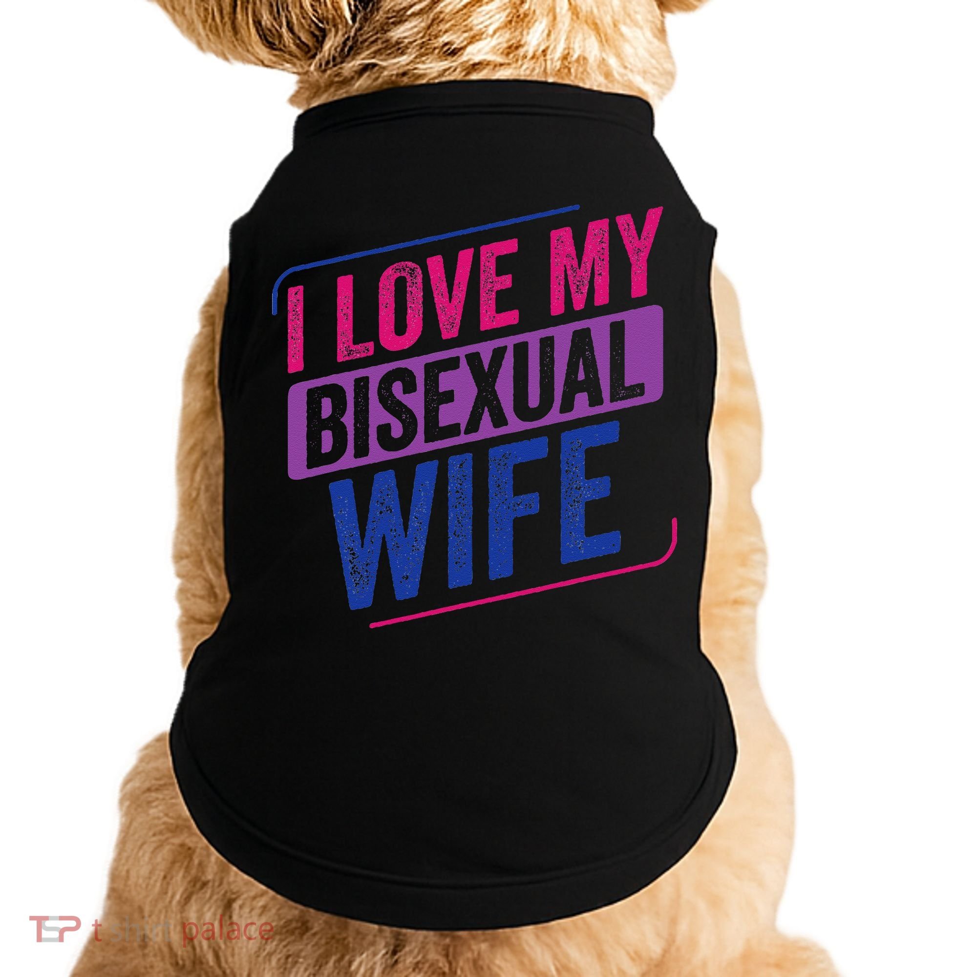 I Love My Bisexual Wife Bi Pride Bisexual Flag Doggie Tank