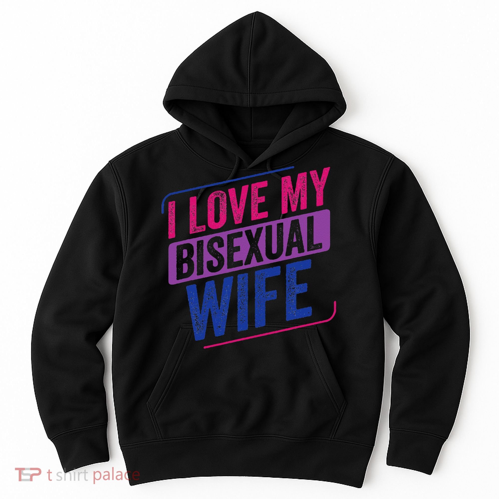 I Love My Bisexual Wife Bi Pride Bisexual Flag Hoodie