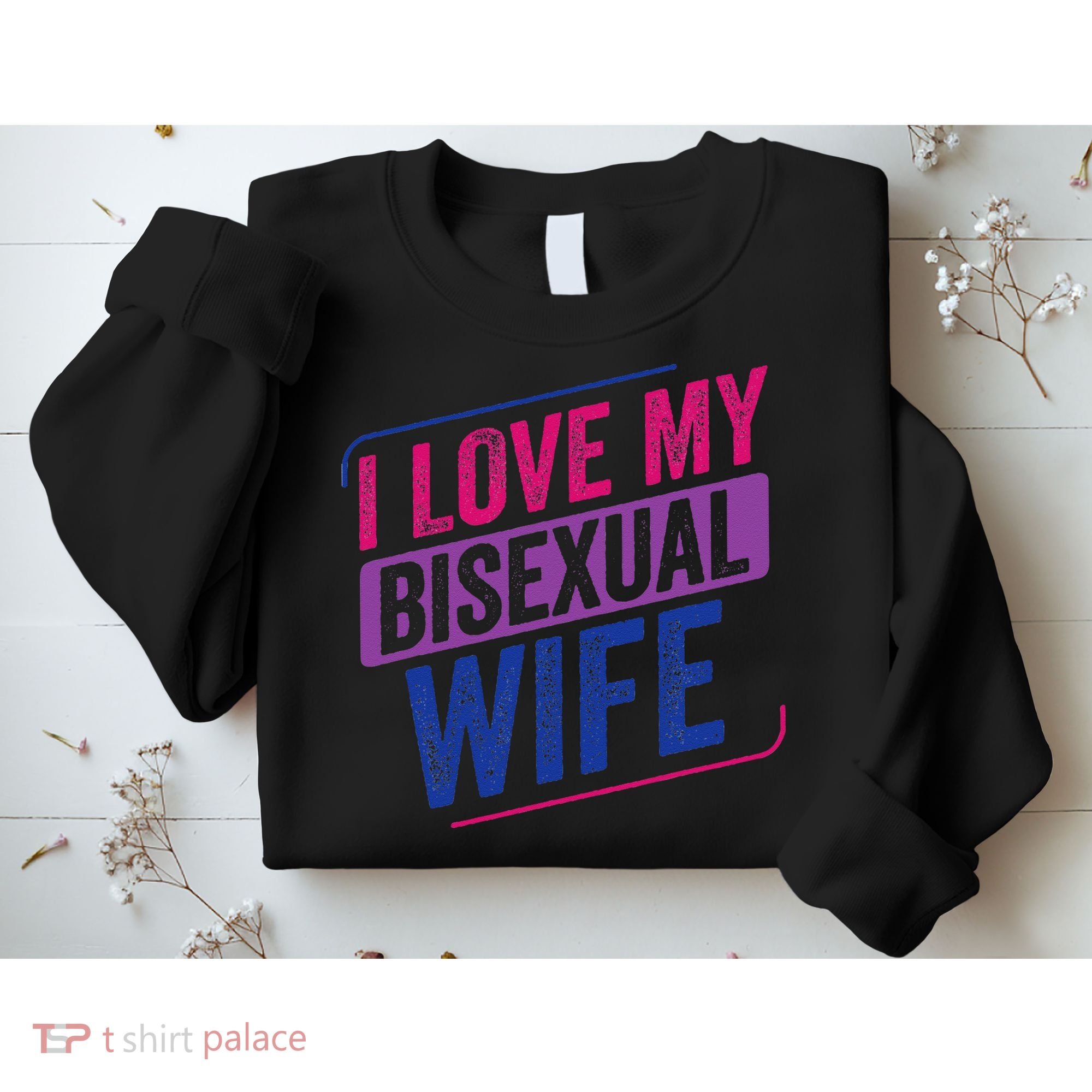 I Love My Bisexual Wife Bi Pride Bisexual Flag Sweatshirt