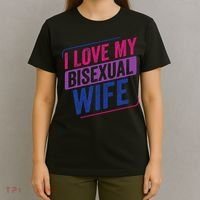I Love My Bisexual Wife Bi Pride Bisexual Flag T-Shirt thumb 4