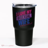 I Love My Bisexual Wife Bi Pride Bisexual Flag Tumbler thumb 0