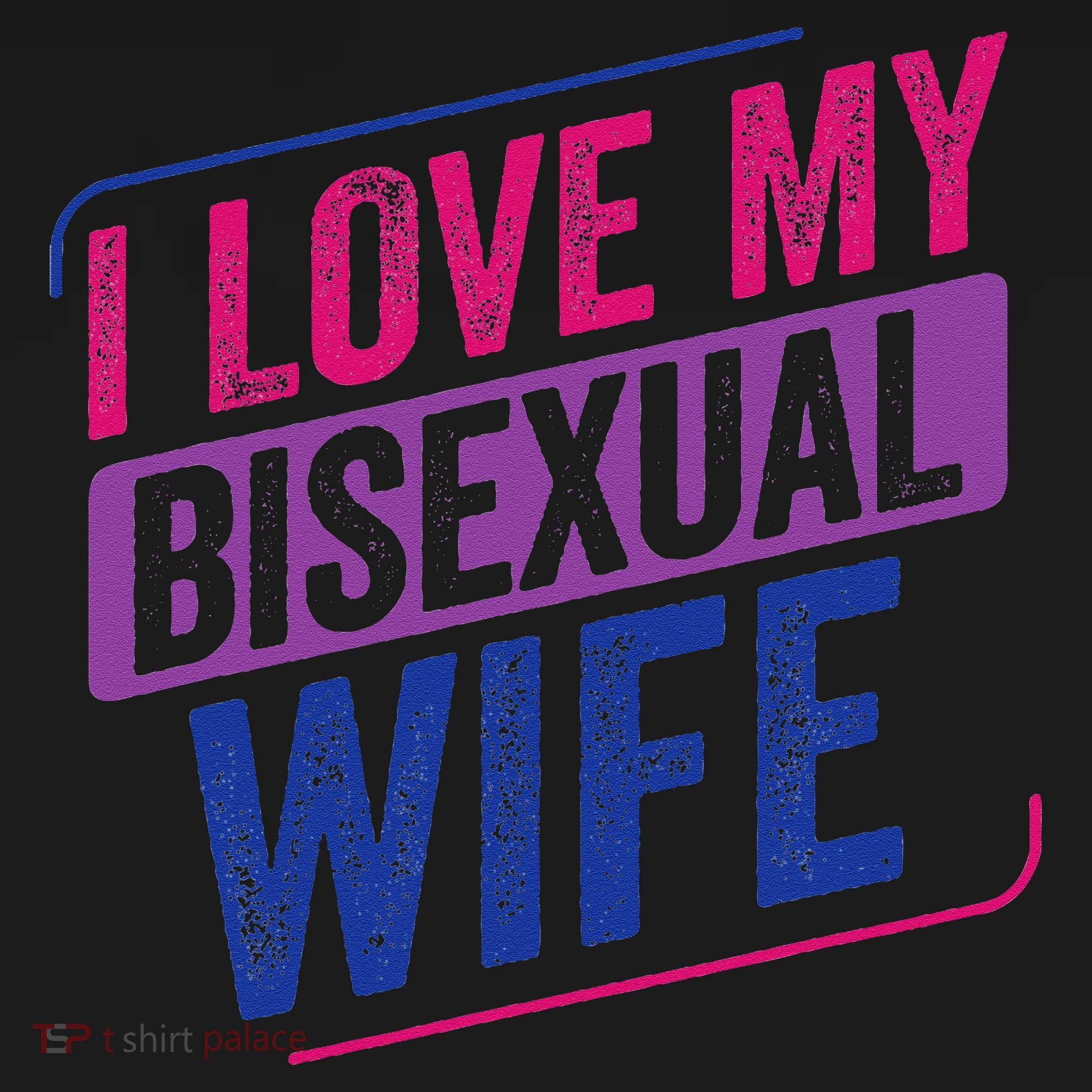 I Love My Bisexual Wife Bi Pride Bisexual Flag Mousepad