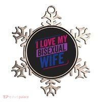 I Love My Bisexual Wife Bi Pride Bisexual Flag Ornament thumb 0