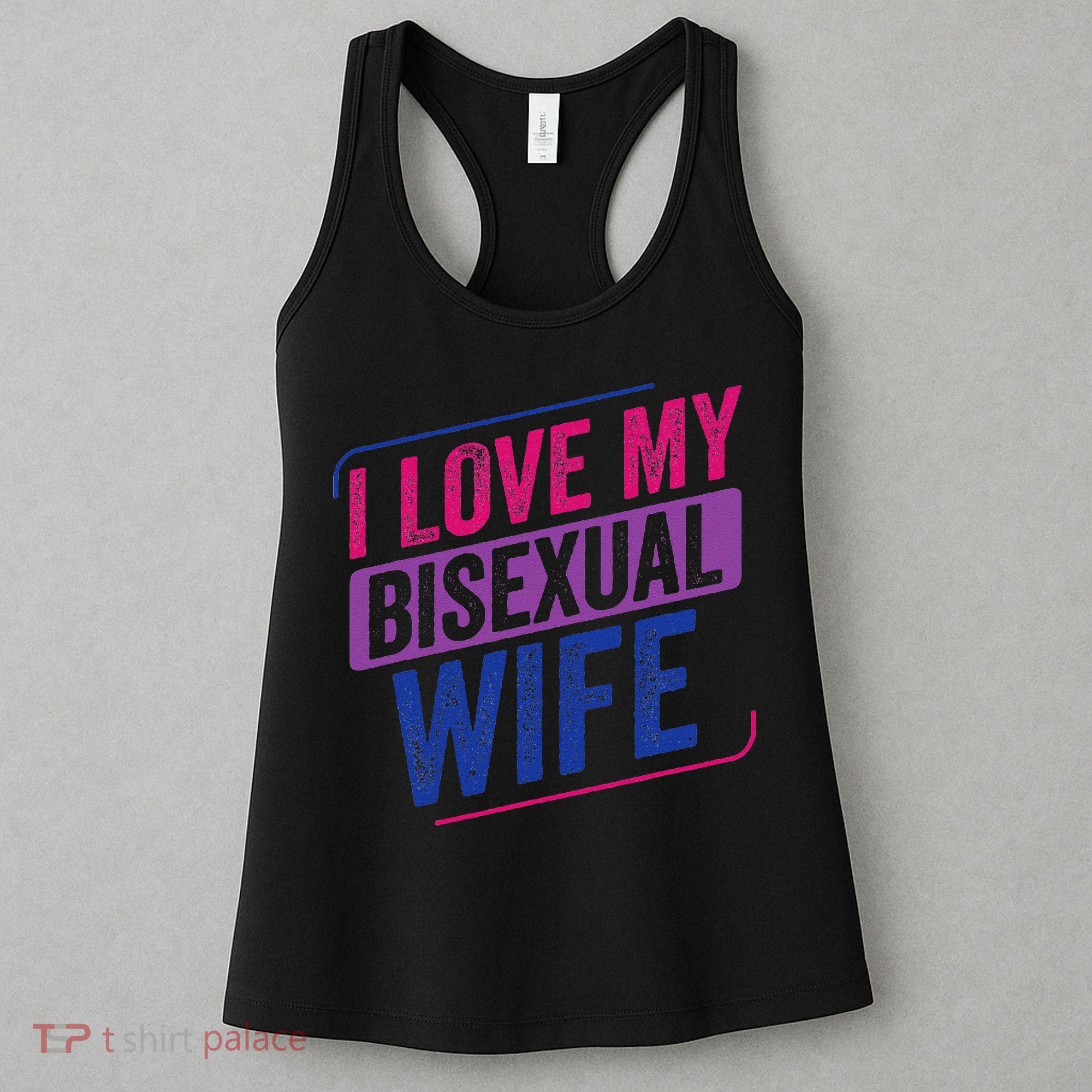 I Love My Bisexual Wife Bi Pride Bisexual Flag Women's Tank Top
