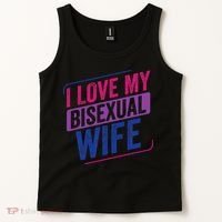 I Love My Bisexual Wife Bi Pride Bisexual Flag Tank Top thumb 2