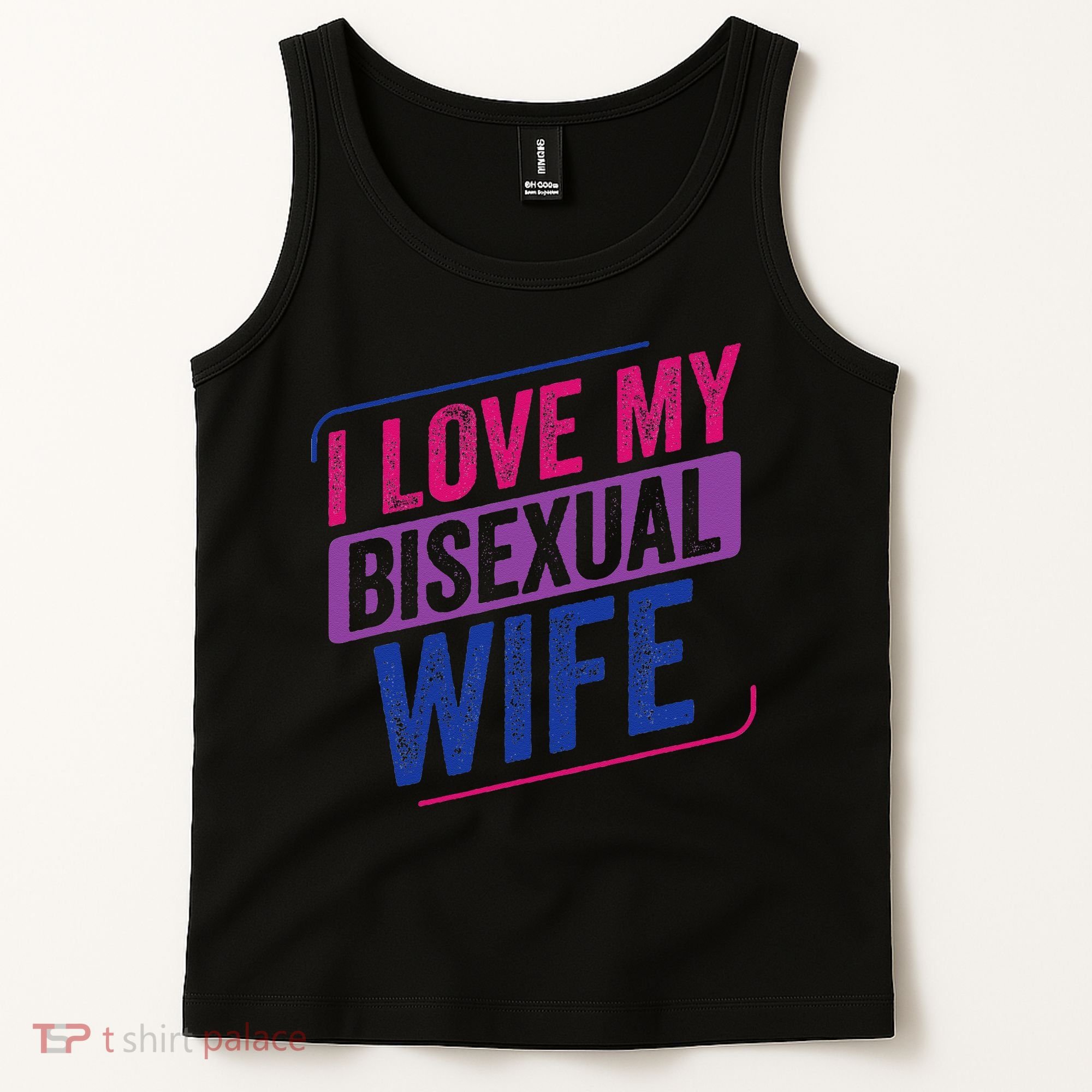 I Love My Bisexual Wife Bi Pride Bisexual Flag Tank Top