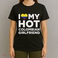 I Love My Hot Colombian Girlfriend Cute Colombia Native Relationship T-Shirt thumb 4