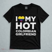 I Love My Hot Colombian Girlfriend Cute Colombia Native Relationship T-Shirt thumb 5