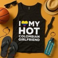 I Love My Hot Colombian Girlfriend Cute Colombia Native Relationship Tank Top thumb 4