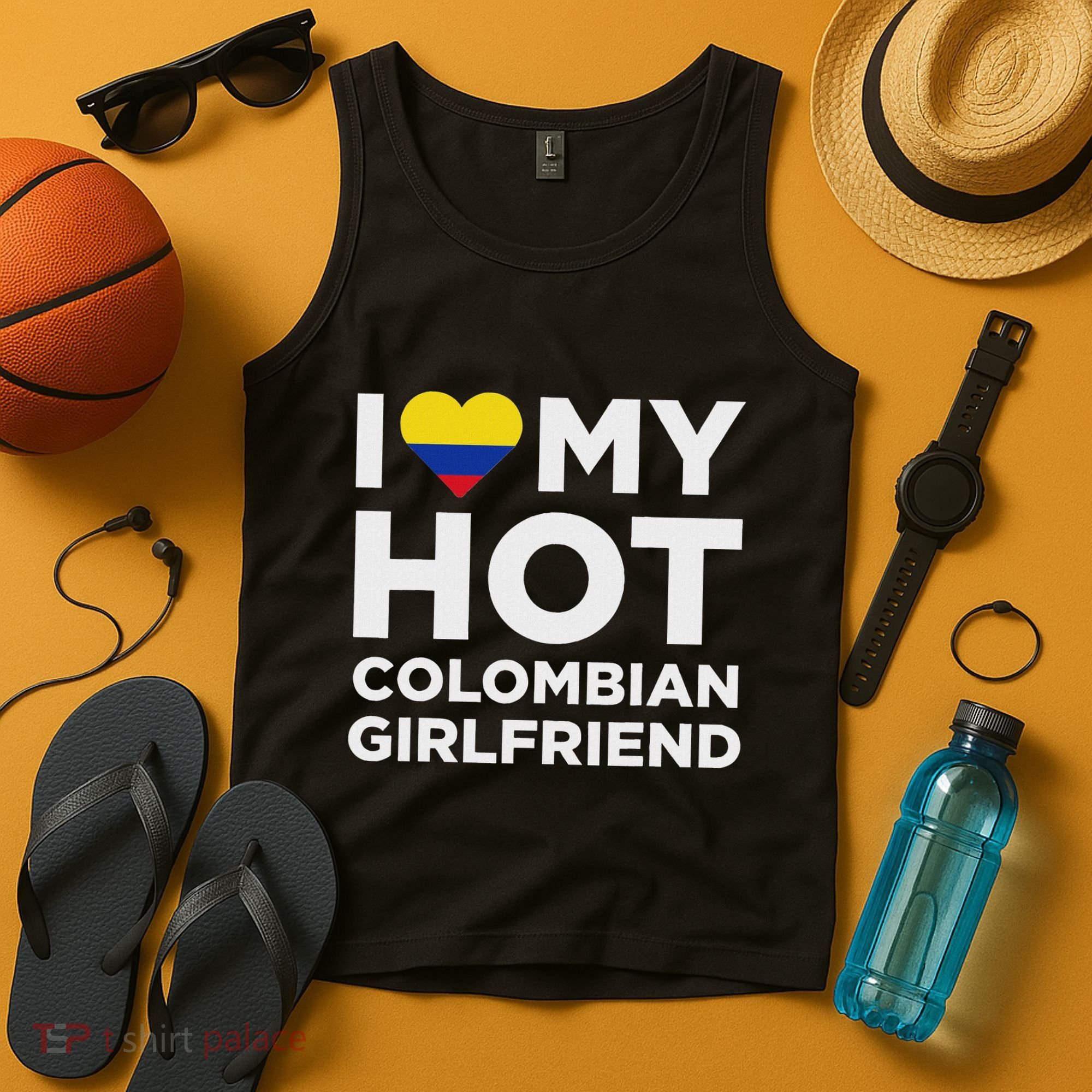 I Love My Hot Colombian Girlfriend Cute Colombia Native Relationship Tank Top