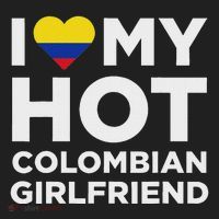 I Love My Hot Colombian Girlfriend Cute Colombia Native Relationship Golf Towel thumb 3