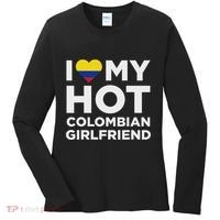 I Love My Hot Colombian Girlfriend Cute Colombia Native Relationship Women's Long Sleeve Shirt thumb 0