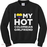 I Love My Hot Colombian Girlfriend Cute Colombia Native Relationship Kids Sweatshirt thumb 0