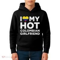I Love My Hot Colombian Girlfriend Cute Colombia Native Relationship Kids Hoodie thumb 4