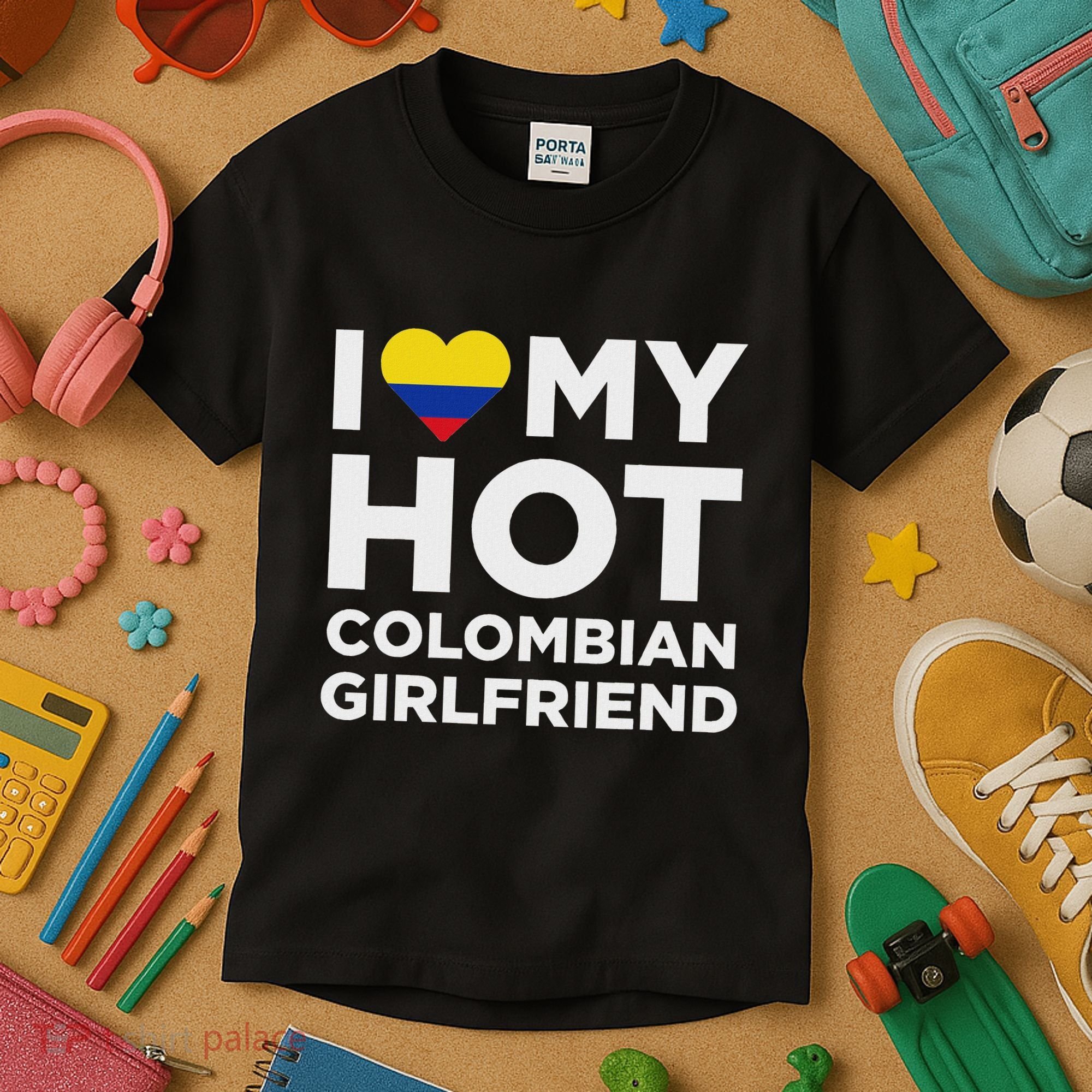 I Love My Hot Colombian Girlfriend Cute Colombia Native Relationship Kids T-Shirt