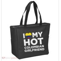 I Love My Hot Colombian Girlfriend Cute Colombia Native Relationship Tote Bag thumb 2