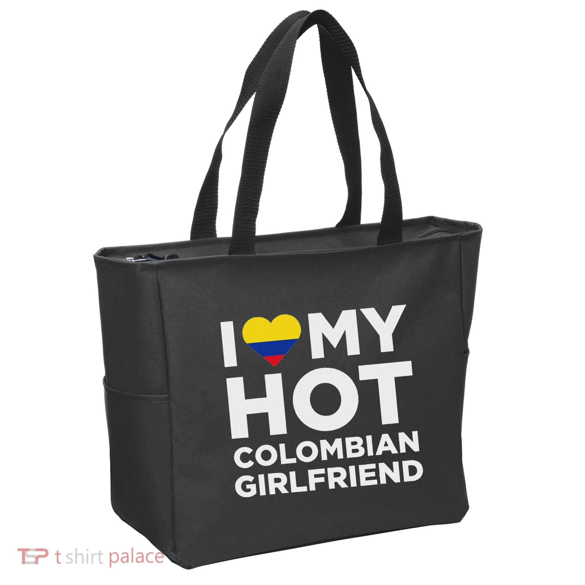 I Love My Hot Colombian Girlfriend Cute Colombia Native Relationship Tote Bag