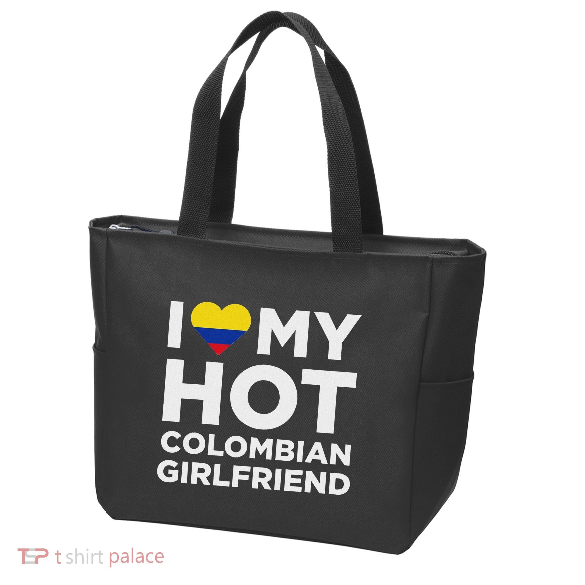 I Love My Hot Colombian Girlfriend Cute Colombia Native Relationship Tote Bag