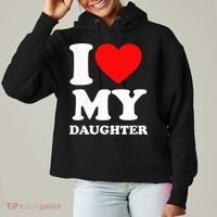 I Love My Daughter Ladies Heavyweight Boxy Pullover Hoodie thumb 0