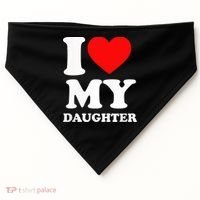 I Love My Daughter USA-Made Doggie Bandana thumb 0