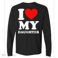 I Love My Daughter Comfort Colors Heavyweight Long Sleeve T-Shirt thumb 0