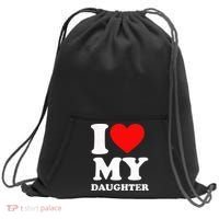 I Love My Daughter Sweatshirt Cinch Pack Bag thumb 0