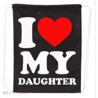 I Love My Daughter Drawstring Bag thumb 0