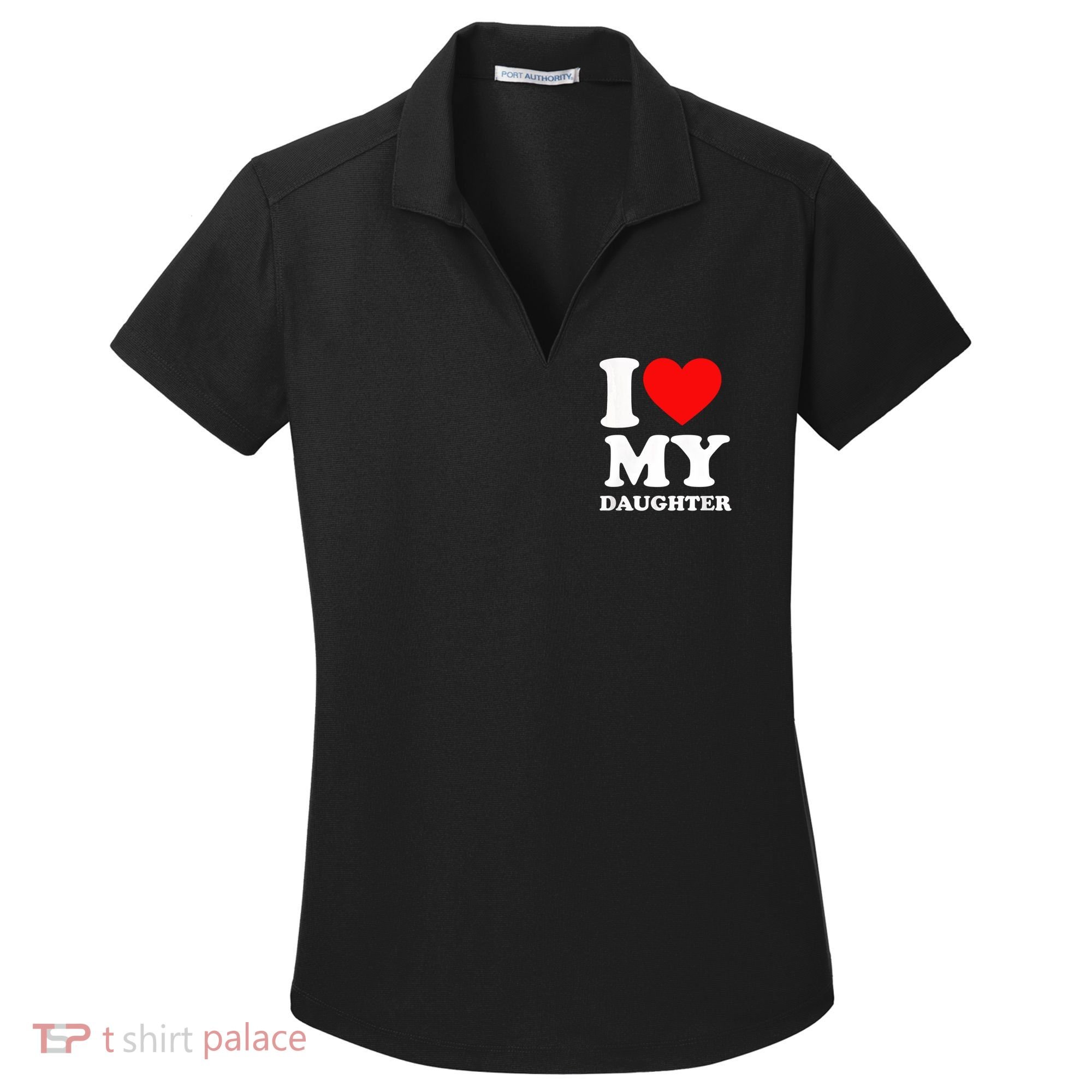 I Love My Daughter Women's Dry Zone Grid Polo