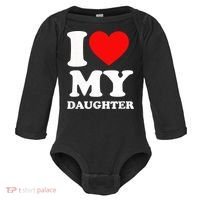 I Love My Daughter Baby Long Sleeve Bodysuit thumb 0