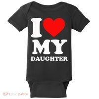 I Love My Daughter Baby Bodysuit thumb 0