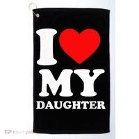 I Love My Daughter Golf Towel thumb 0