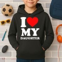 I Love My Daughter Kids Hoodie thumb 2
